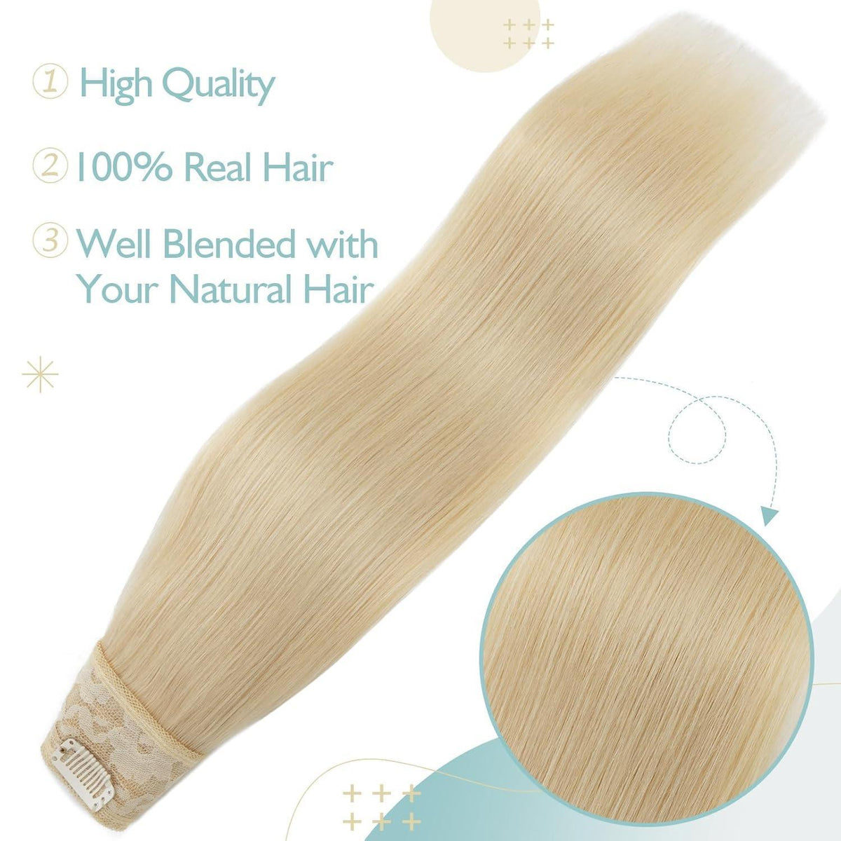 Blond Echthaar Clip-in Extensions 55 cm – Remy Haarverlängerung