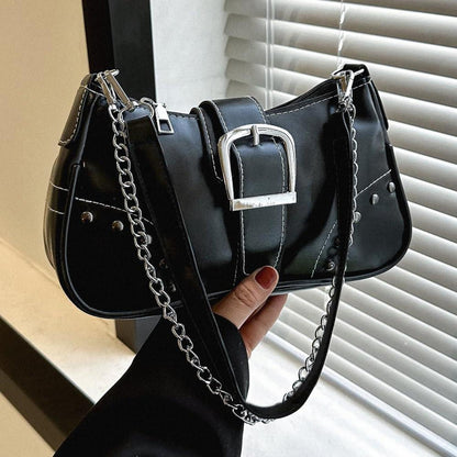 Damen Klein Leder Umhängetasche Schultertasche Vintage Y2k