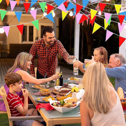 240m Wimpelkette – 450 buntes Flaggenbanner für Party & Deko