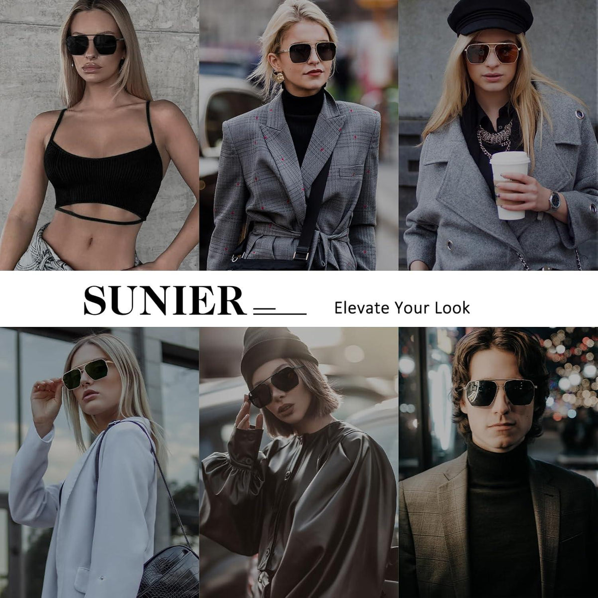 Sonnenbrille Damen Polarisiert Retro Metallrahmen UV400