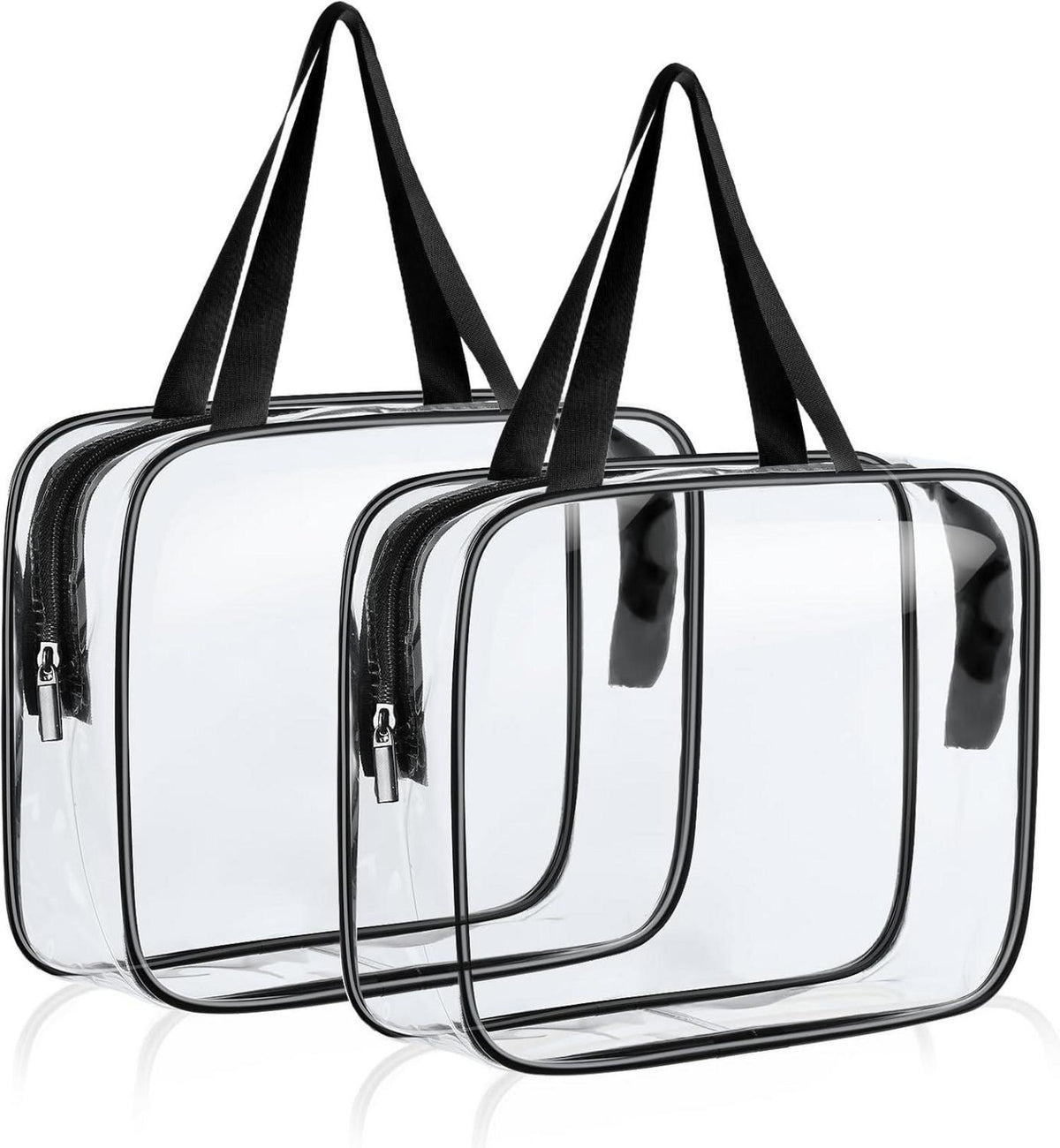 Transparente Kosmetiktasche 2er Set für Reisen - TSA-zugelassene