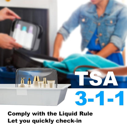 Transparente Kulturtasche 2er-Set wasserdicht, TSA-zugelassen
