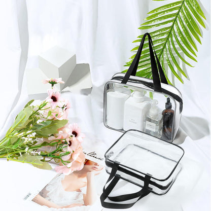 Transparente Kulturtasche Kosmetiktasche 2er-Set wasserdicht