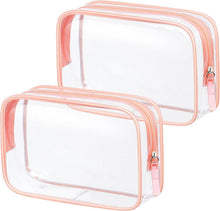 Transparente Kulturtasche 2-teilig PVC Wasserdicht TSA-zugelassen