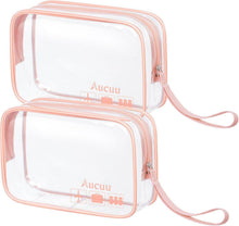 Transparente Kulturtasche 2er Set PVC Kosmetiktasche wasserdicht