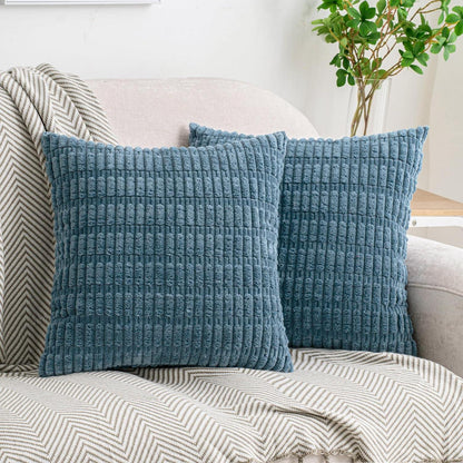 Blau gestreifte Kissenbezüge 50x50 cm - 2er Set