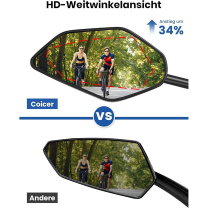 Fahrradspiegel E-Bike Links 360° Drehbar Klappbar