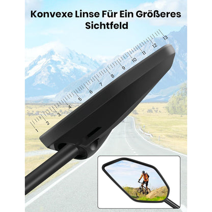 Fahrradspiegel E-Bike Links 360° Drehbar Klappbar