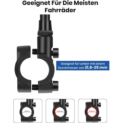 Fahrradspiegel E-Bike HD 360° drehbar klappbar für Lenker (Links + Rechts)