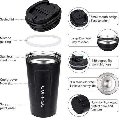 Isolierbecher Kaffee to go Thermobecher Auslaufsicher 510ml