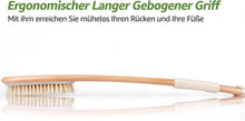 SAUNNIHEN Rückenbürste Körperbürste Holz Dusche Langstiel