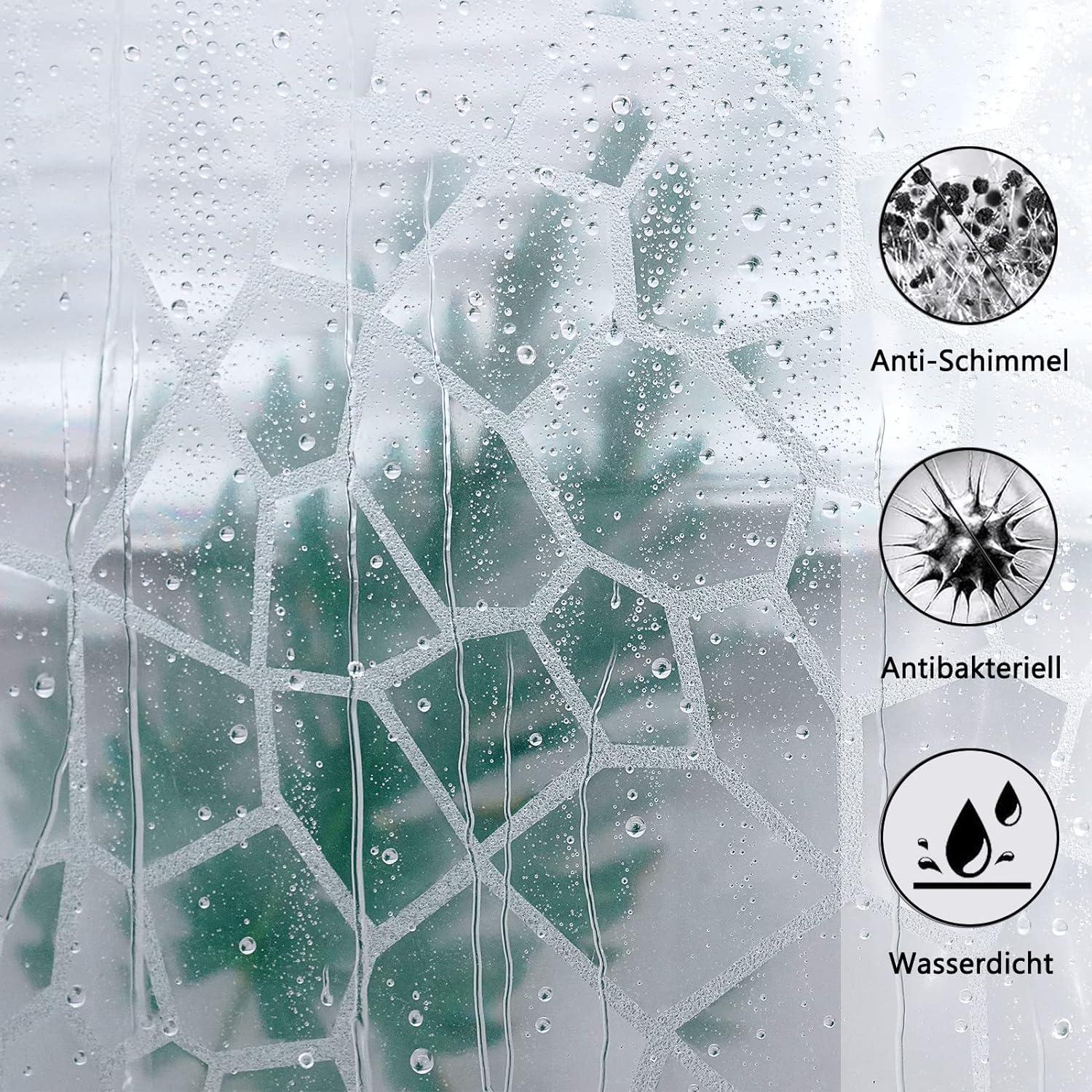 Duschvorhang Transparent 200x200cm wasserdicht mit Magneten