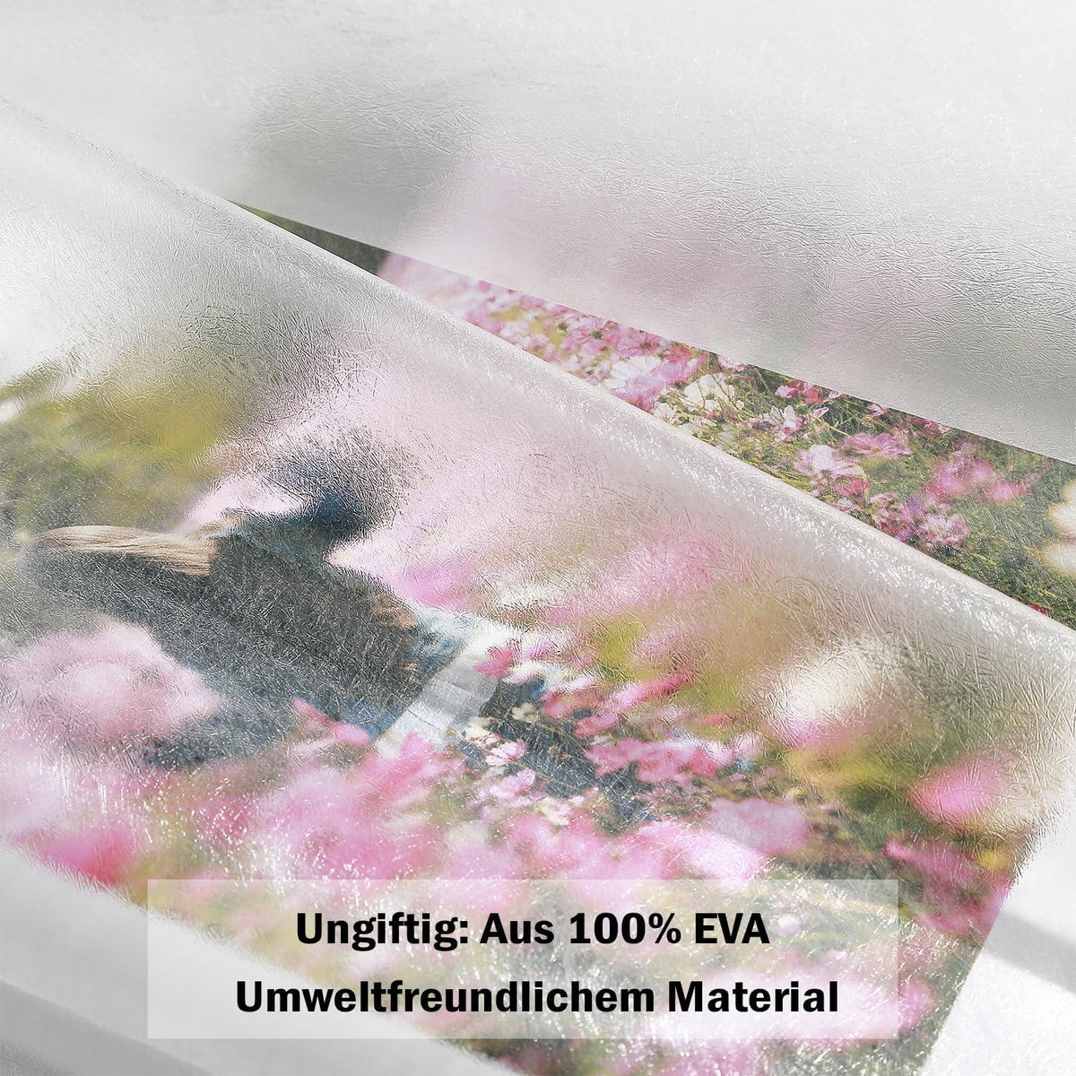 Duschvorhang Transparent Weiß 240x200 mit Gewicht Magnete