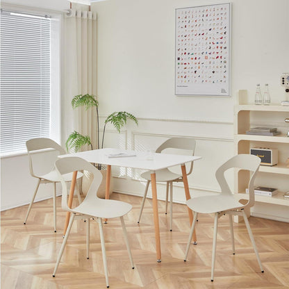 Moderner Esszimmerstuhl 6er-Set, Beige – Skandinavischer Designstuhl
