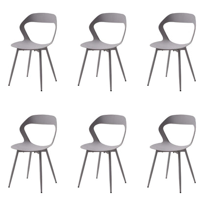 Moderner Esszimmerstuhl 6er-Set Grau – Skandinavischer Designstuhl