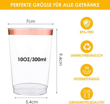 60 Stück Partybecher 10oz Roségold