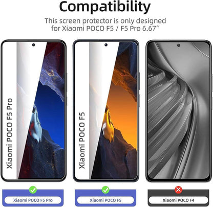 Panzer Schutz Glas Xiaomi POCO F5 F5 Pro 9H Härte 3 Stück