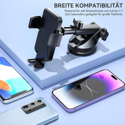 Handyhalterung Auto mit Super Saugnapf & 360° Drehung