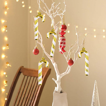 Herzwild Weihnachtsbaumschmuck Zuckerstangen zum Hängen 12er Set