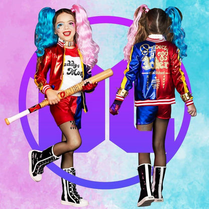Quinn Cosplay Kostüm Kinder Clown Halloween Weihnachten Karneval
