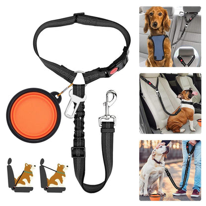 Hundesicherheitsgeschirr & Napf Set für Auto – 1+1