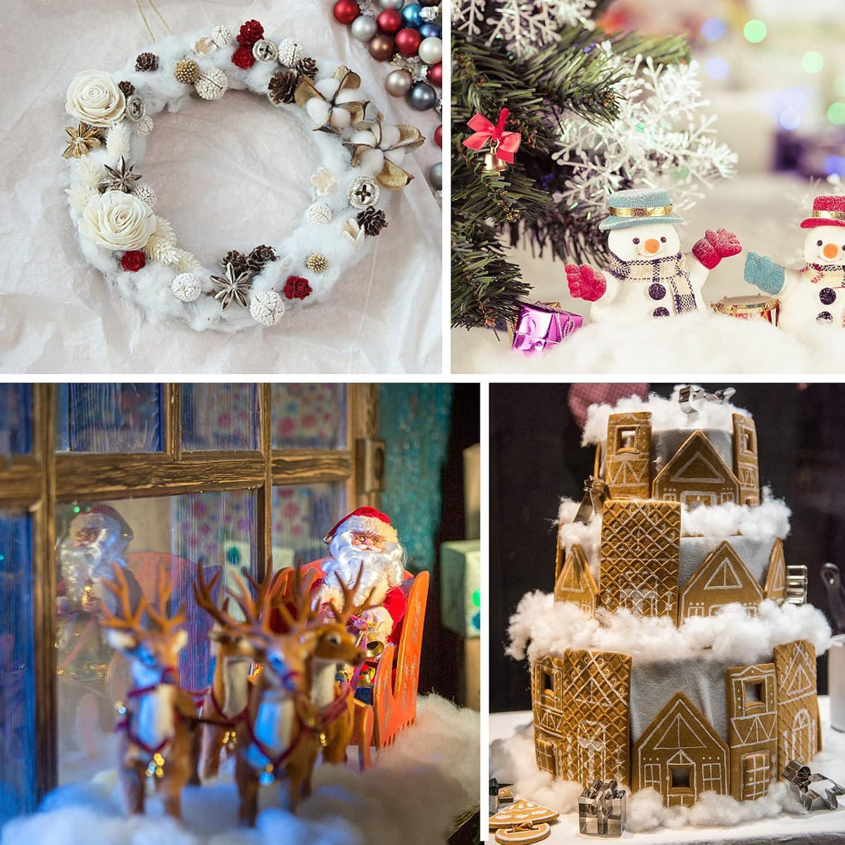 Kunstschnee Deko Weihnachtsdorf Zubehör Basteln Indoor Schnee 158g