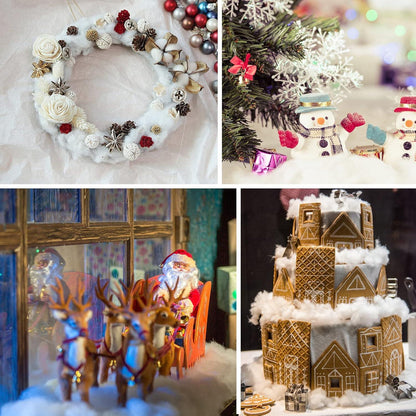 Kunstschnee Deko Weihnachtsdorf Zubehör Basteln Indoor Schnee 158g
