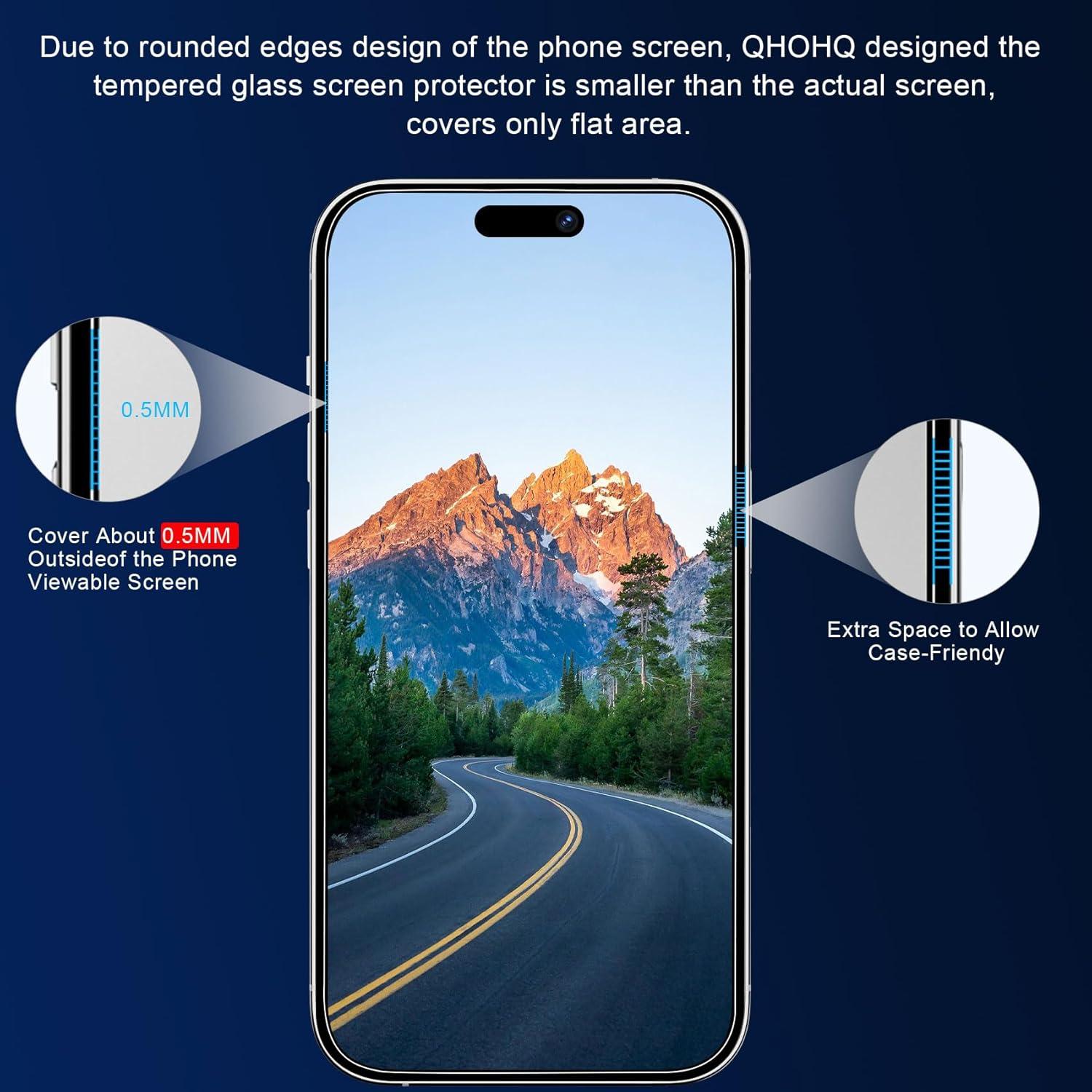 Panzer Schutz Glas für iPhone 15 Pro 6,1 Zoll mit Kameraschutz
