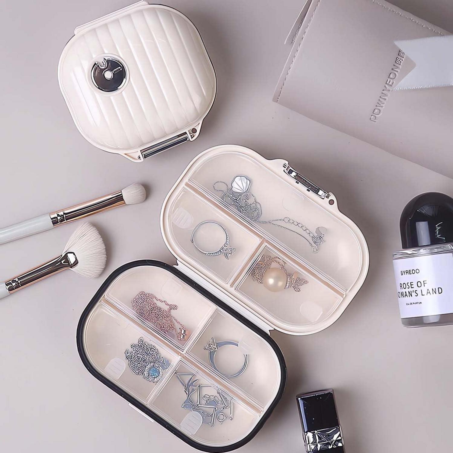 Ptyism Pill Organizer Box 2 Stück Tragbare Pillendose Tablettenbox groß klein
