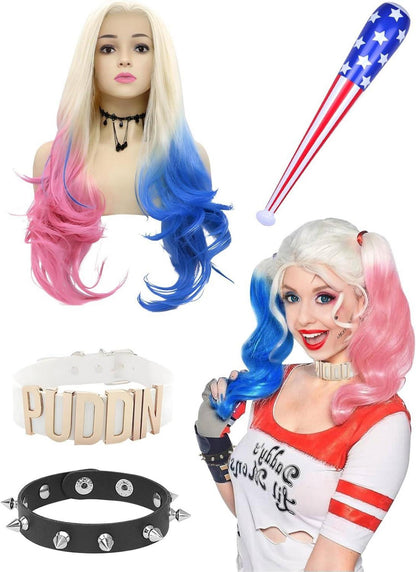 Quinn Cosplay Kostüm Zubehör Set Suicide Squad Halloween Karneval