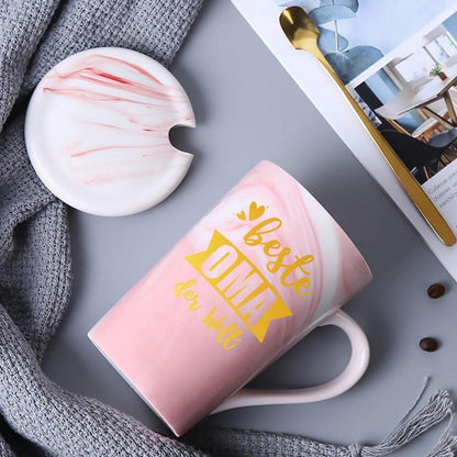 Oma Geschenk Tasse mit Spruch - Beste Oma der Welt, Großmama Geschenkideen für Großmütter, Geburtstagsgeschenk, Weihnachten, Muttertag
