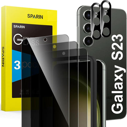 SPARIN Samsung S23 Panzerglas Schutzfolie 3+2 Stück Set mit