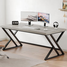 Schreibtisch Büro Computer Grau Holz modern Design