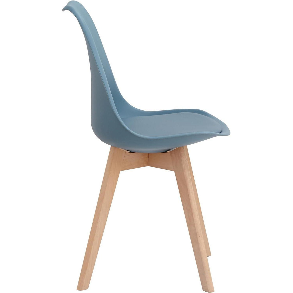 Esszimmerstuhl Set 8er Blau – Massivholzbeine & Abnehmbar