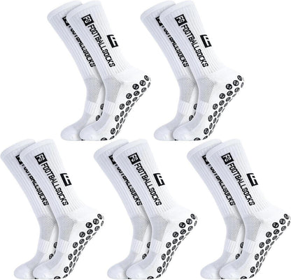 5er Pack Fußballsocken für Herren Damen, Anti-Rutsch Sportsocken