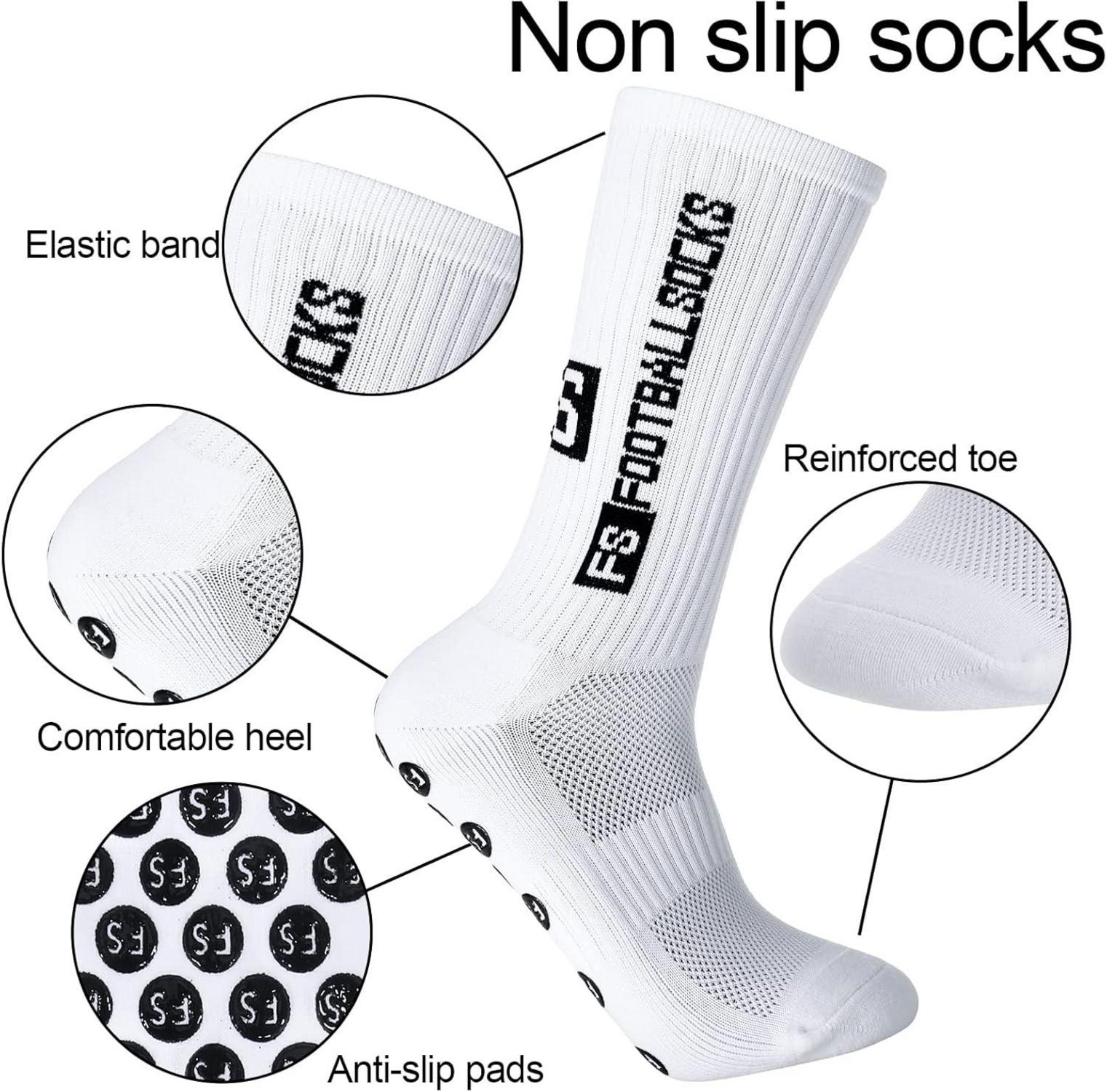 5 Paare Apricitie Fußball Anti-Rutsch Grip Socken 39-46 Sportsocken Herren Damen