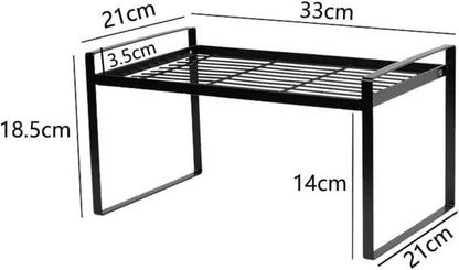 Regaleinsatz Küchenschrank Organizer Anti-Rutsch Matte Schwarz