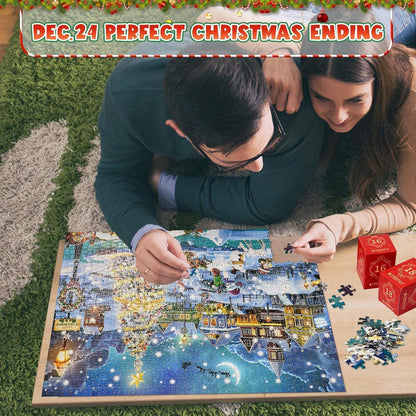 Tosekry Adventskalender 2024 Puzzle Weihnachtspuzzle 1008