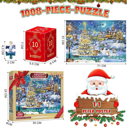 Tosekry Adventskalender 2024 Puzzle Weihnachtspuzzle 1008
