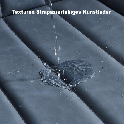 Esszimmerstühle Set 2 Blau, Bequeme Polsterstühle in Lederoptik