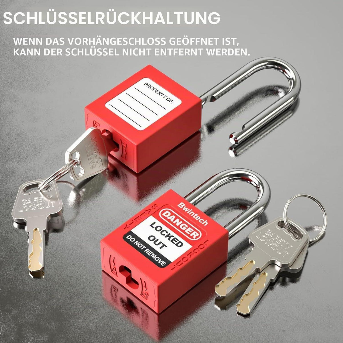 Sicherheitsvorhängeschloss rot für Lockout Tagout Anwendungen