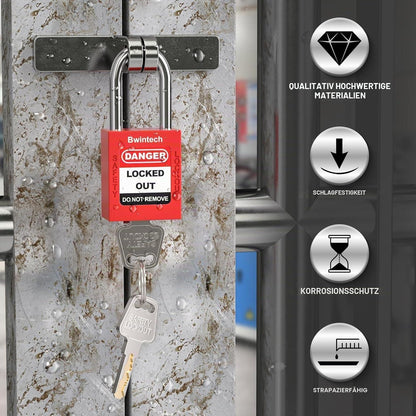 Sicherheitsvorhängeschloss rot für Lockout Tagout Anwendungen