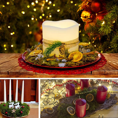 52 StüCk Weihnachtsdeko Adventskranz Deko Set Natürliche