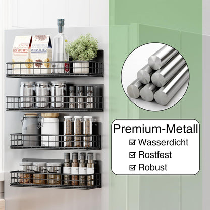 Magnetisches Gewürzregal für Kühlschrank, 4 Stück