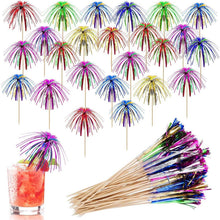 Cocktailspieße Feuerwerk 100 Stück Mehrfarbig für Party Dekoration
