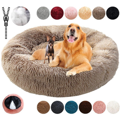 Rundes Hundebett Flauschig Donut – Bequemes Hundesofa 4XL