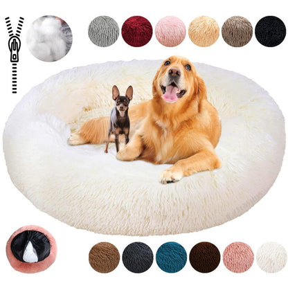 Rundes Hundebett Flauschig Donut – Bequemes Hundesofa 4XL