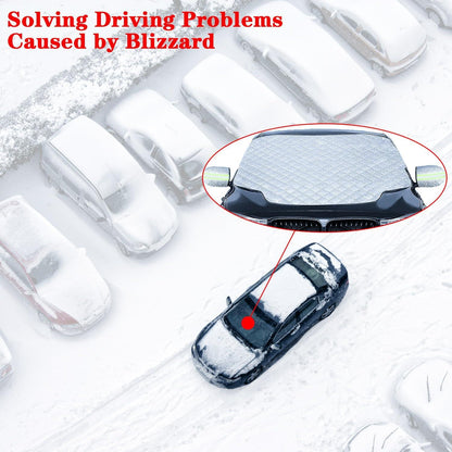 Frontscheibenabdeckung Winter Autoscheibe Frostabdeckung Magnete