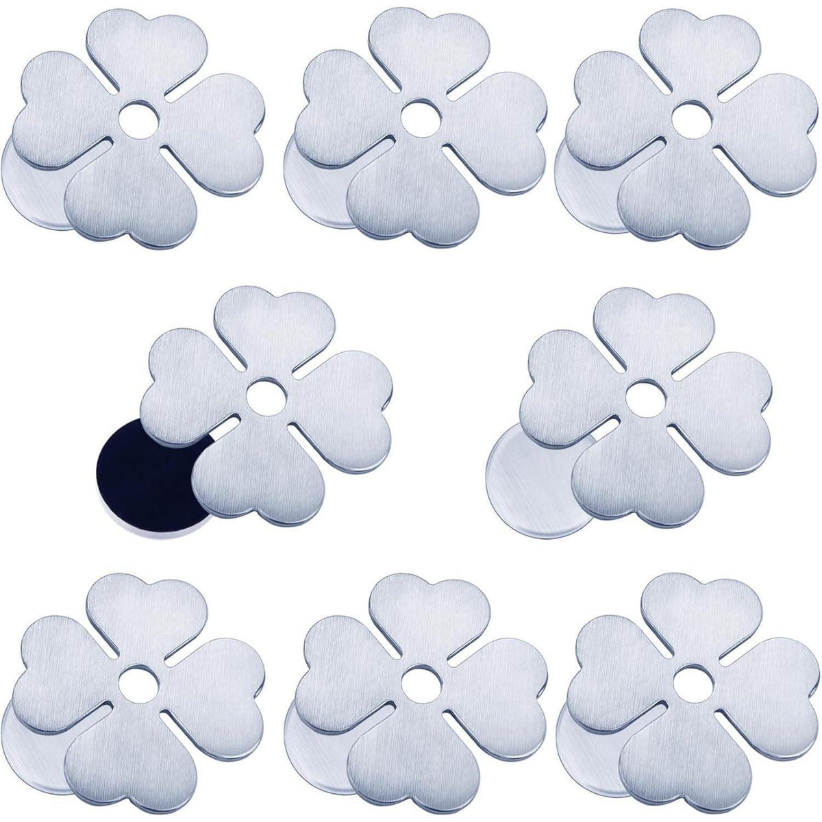 8x Tischdeckenbeschwerer Edelstahl Kleeblatt Magnetisch Schwer für Draußen