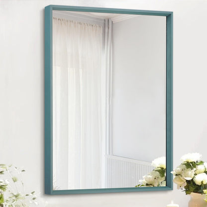 Metall Wandspiegel Rechteckig 65x45 cm Tiefblau Modern